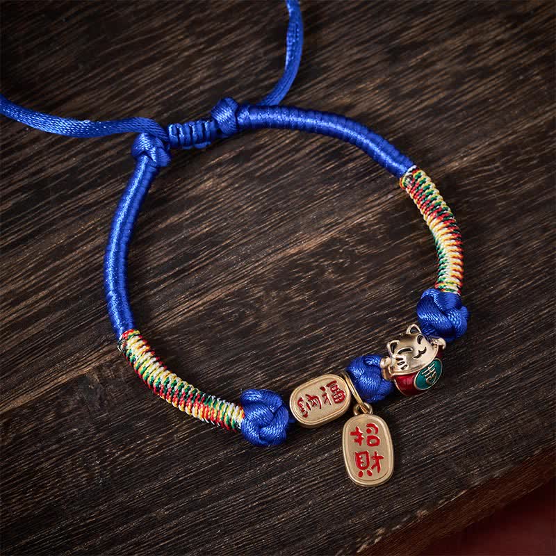 Buddha Stones Collar ajustable para mascotas para gatos, trenzado con hilo rojo, símbolo de buena fortuna y protección del carácter Fu. - image 11