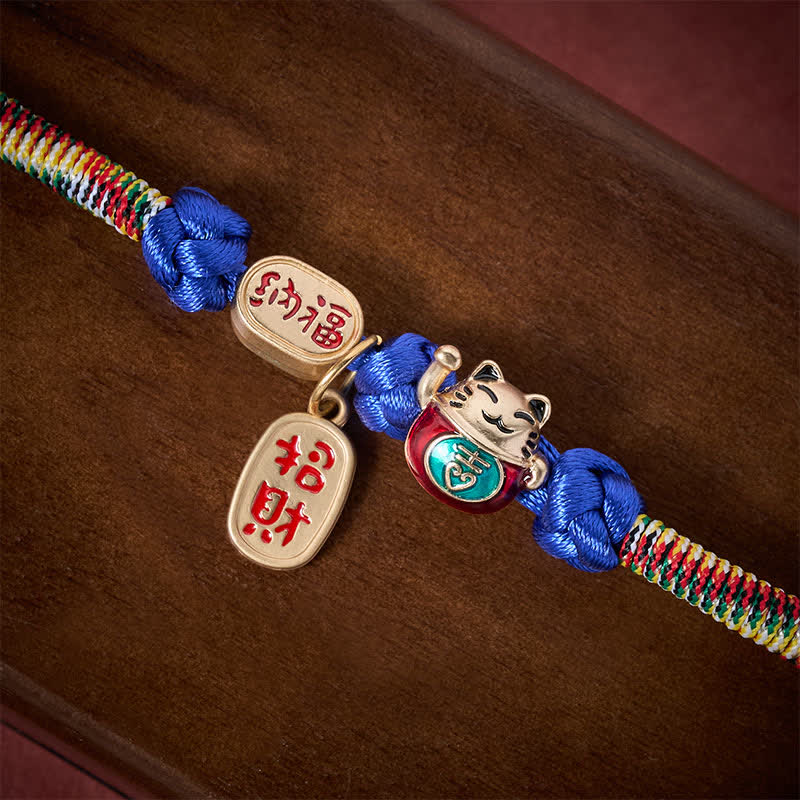 Buddha Stones Collar ajustable para mascotas para gatos, trenzado con hilo rojo, símbolo de buena fortuna y protección del carácter Fu. - image 12