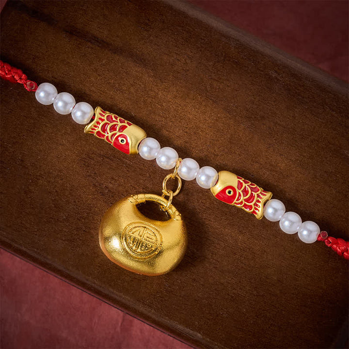 Buddha Stones Collar ajustable para gatos y perros con diseño de pez koi trenzado de cuerda roja y personaje Fu Fortune. - image 11