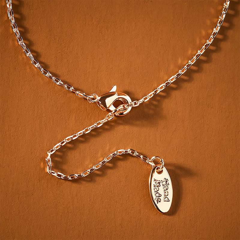 Buddha Stones Colgante de collar de protección de cobre con diseño hueco de calabaza - image 6