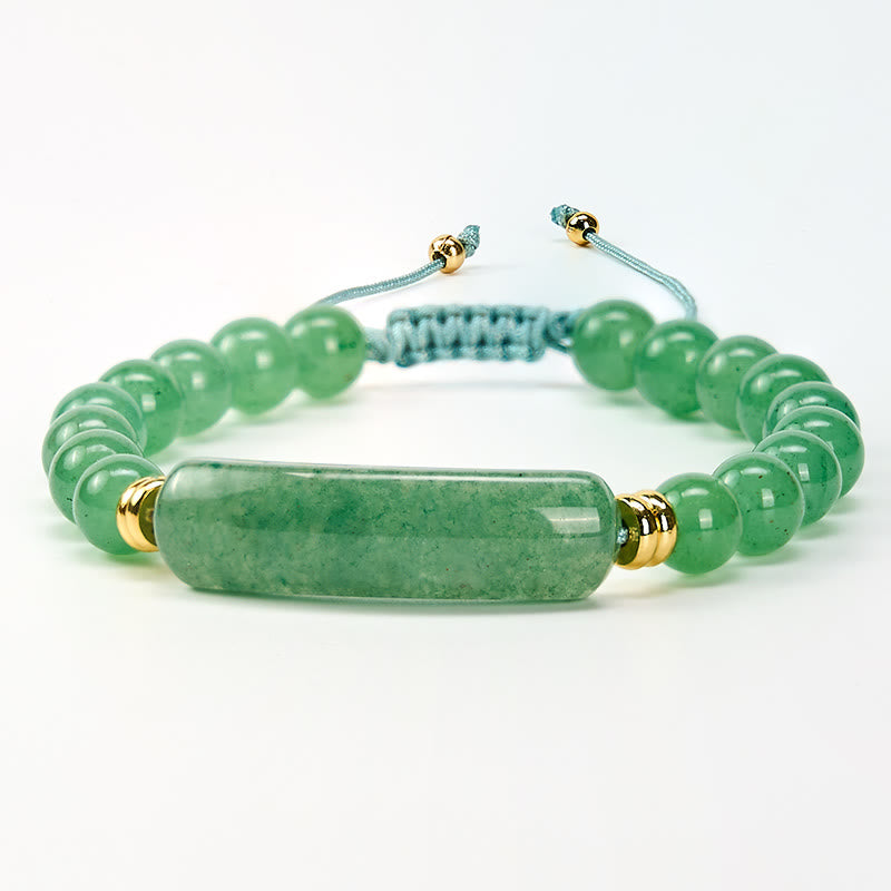 Buddha Stones Pulsera de transformación positiva con aventurina verde amatista, ojo de tigre y cuarzo fresa - image 2