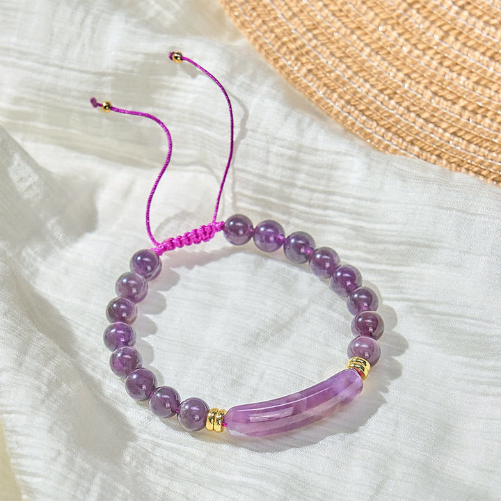 Buddha Stones Pulsera de transformación positiva con aventurina verde amatista, ojo de tigre y cuarzo fresa - image 11