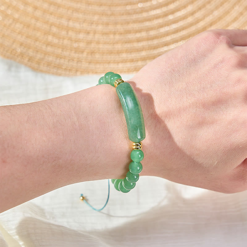 Buddha Stones Pulsera de transformación positiva con aventurina verde amatista, ojo de tigre y cuarzo fresa - image 4