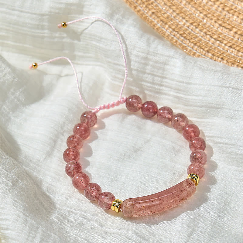 Buddha Stones Pulsera de transformación positiva con aventurina verde amatista, ojo de tigre y cuarzo fresa - image 18