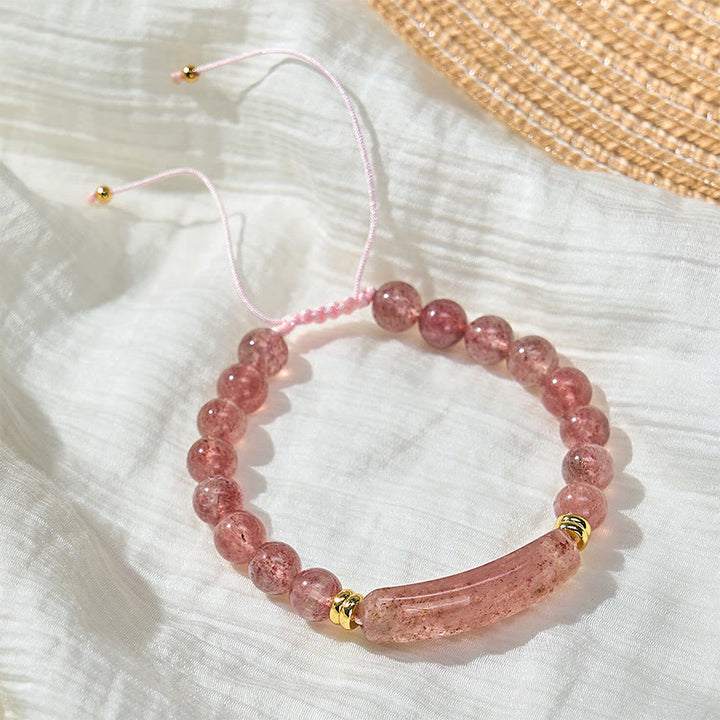 Buddha Stones Pulsera de transformación positiva con aventurina verde amatista, ojo de tigre y cuarzo fresa - image 18