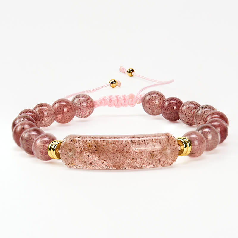 Buddha Stones Pulsera de transformación positiva con aventurina verde amatista, ojo de tigre y cuarzo fresa - image 20