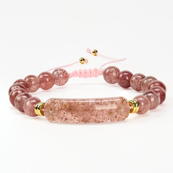 Buddha Stones Pulsera de transformación positiva con aventurina verde amatista, ojo de tigre y cuarzo fresa - image 20