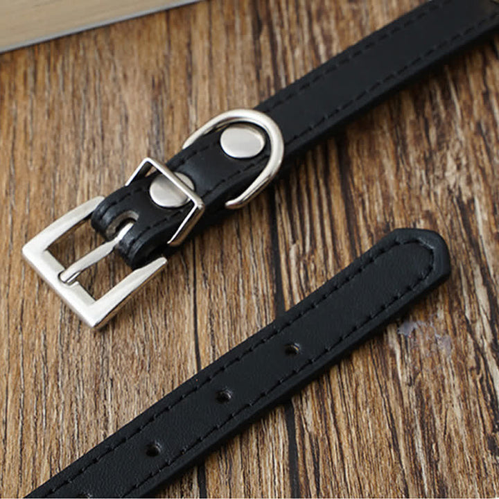 Buddha Stones Collar ajustable para mascotas Tiger Eye Leather Courage para gatos y perros - image 16