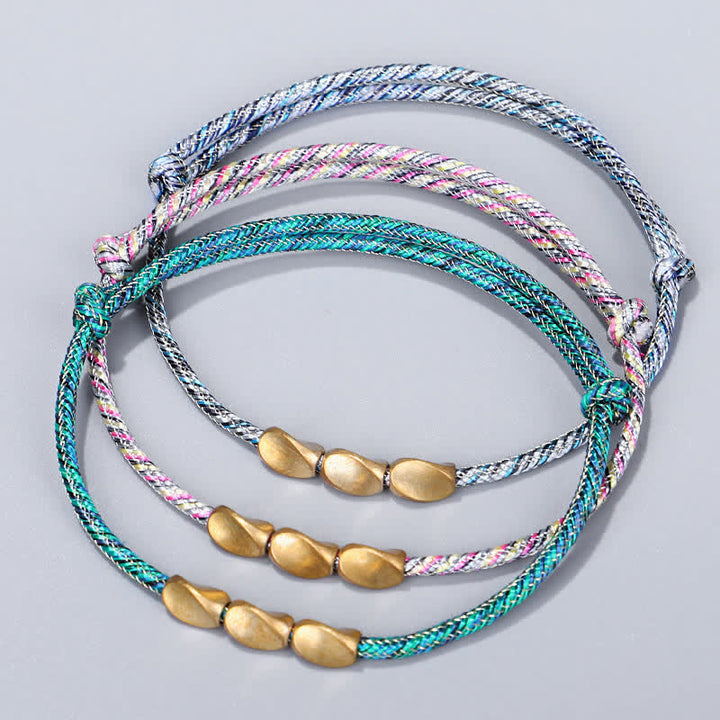 Buddha Stones Pulsera de equilibrio con cuentas de cobre dorado de varios colores - image 13