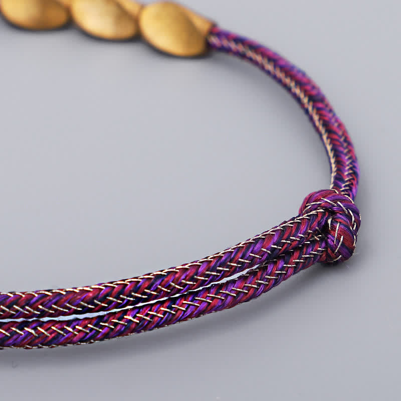 Buddha Stones Pulsera de equilibrio con cuentas de cobre dorado de varios colores - image 5