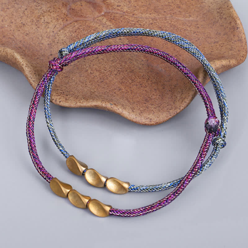 Buddha Stones Pulsera de equilibrio con cuentas de cobre dorado de varios colores - image 12