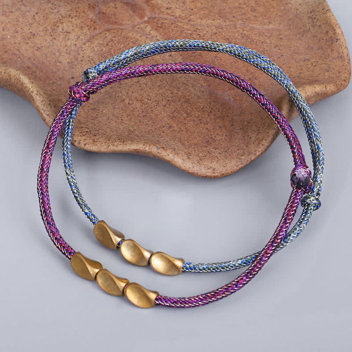Buddha Stones Pulsera de equilibrio con cuentas de cobre dorado de varios colores - image 12