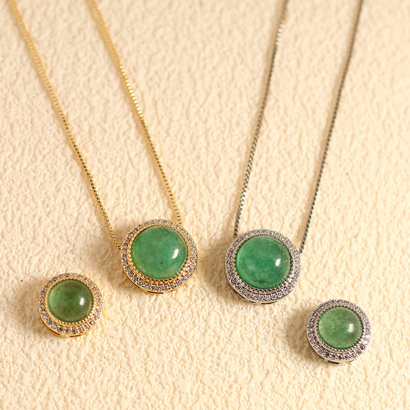 Buddha Stones Collar curativo con incrustaciones de múltiples cuentas de cristal de cuarzo rosa natural. - Cuarzo verde fresa natural (el color puede variar) - Cadena plateada con cuentas de 10 mm - image 3