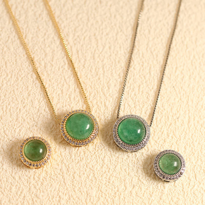 Buddha Stones Collar curativo con incrustaciones de múltiples cuentas de cristal de cuarzo rosa natural. - Cuarzo verde fresa natural (el color puede variar) - Cadena plateada con cuentas de 10 mm - image 3