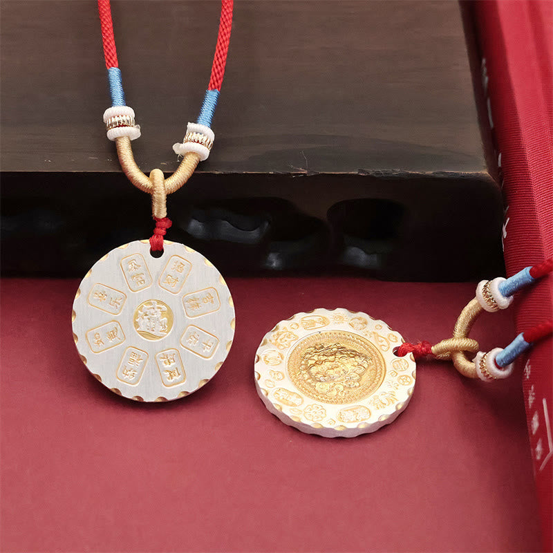 Buddha Stones Colgante de collar de aleación con colgante de protección del dios de la riqueza Jambhala amarillo tibetano - image 6