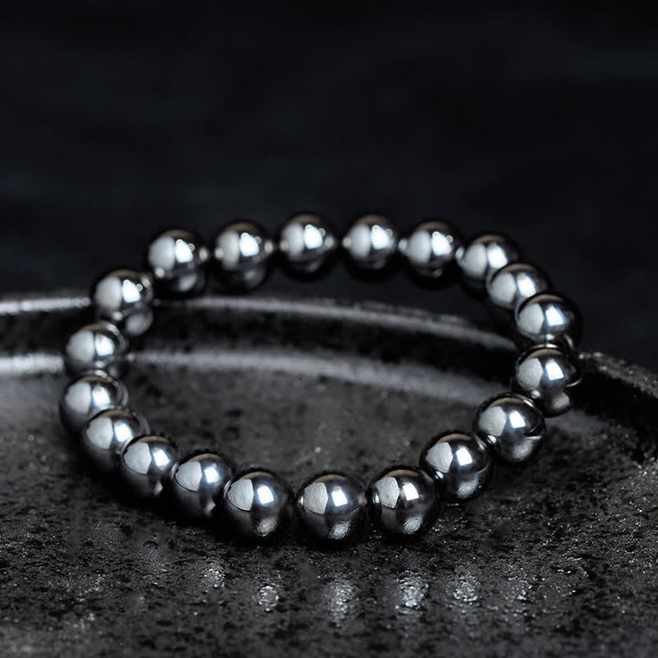 Buddha Stones Pulsera poderosa de cuentas de hematita natural - image 2