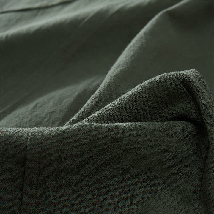 Buddha Stones Pantalones harem de algodón liso con cordón ajustable y bolsillos para mujer, estilo casual de primavera. - image 5