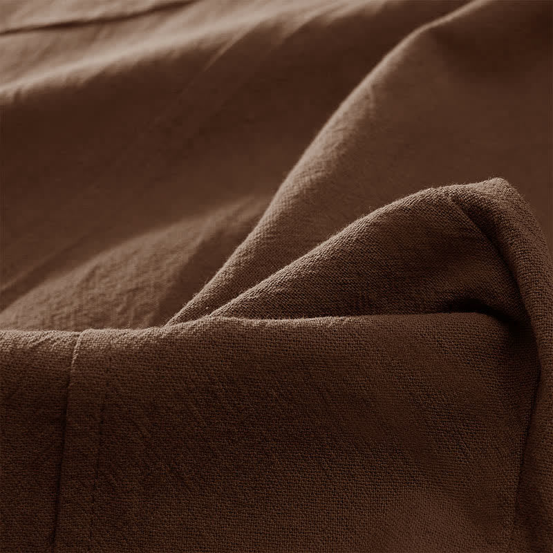 Buddha Stones Pantalones harem de algodón liso con cordón ajustable y bolsillos para mujer, estilo casual de primavera. - image 17