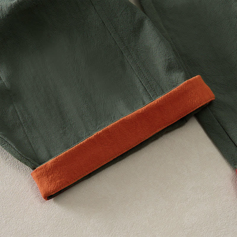 Buddha Stones Pantalones harem de algodón liso con cordón ajustable y bolsillos para mujer, estilo casual de primavera. - image 4