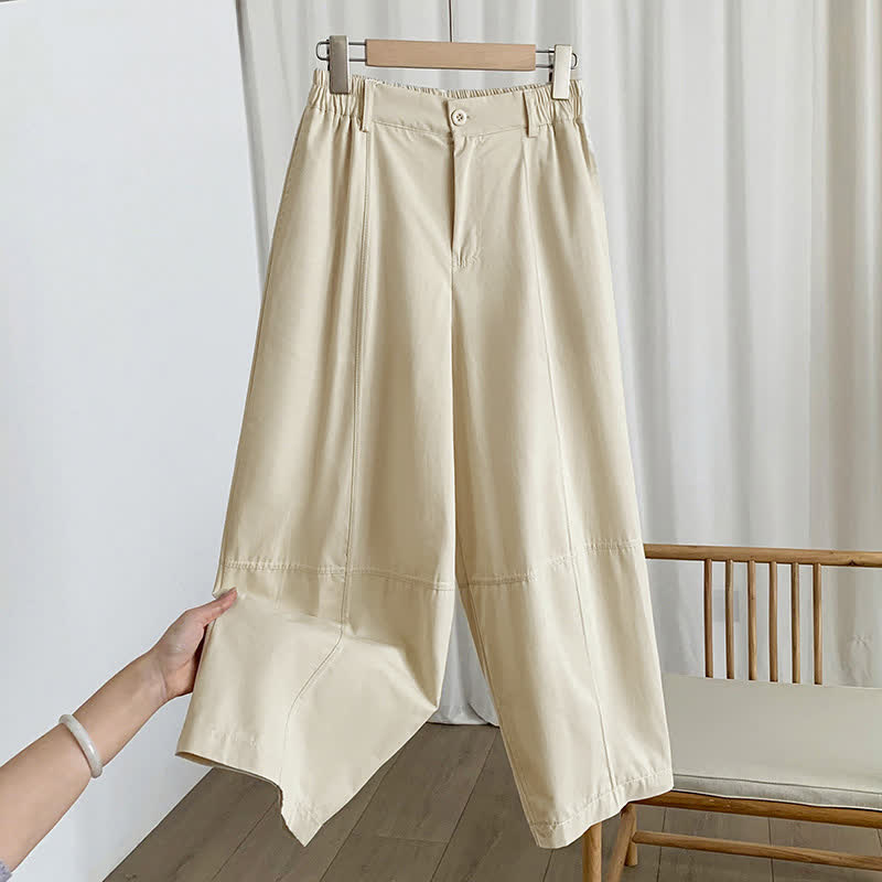 Buddha Stones Pantalones harem lisos de verano para mujer, con botones y bolsillos. - Sopa de mariscos - US8-10，UK/AU12-14，EU40-42 (2XL) - image 5