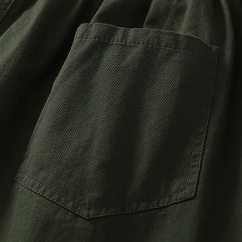 Buddha Stones Pantalones de verano informales para mujer con cintura elástica, corte ajustado y bolsillos. - image 2