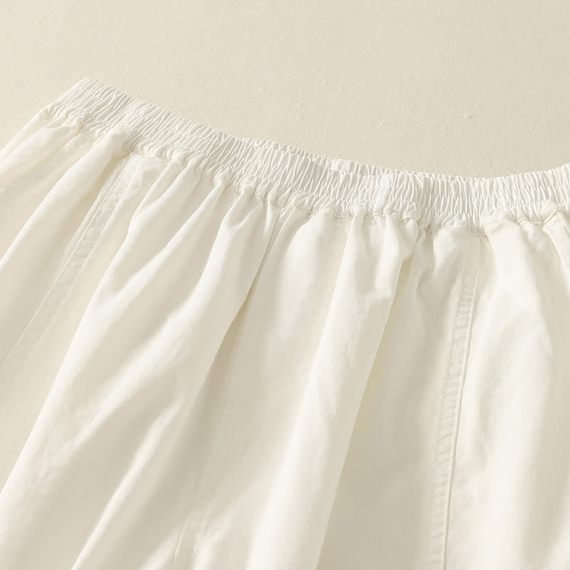 Buddha Stones Pantalones de verano informales para mujer con cintura elástica, corte ajustado y bolsillos. - image 15