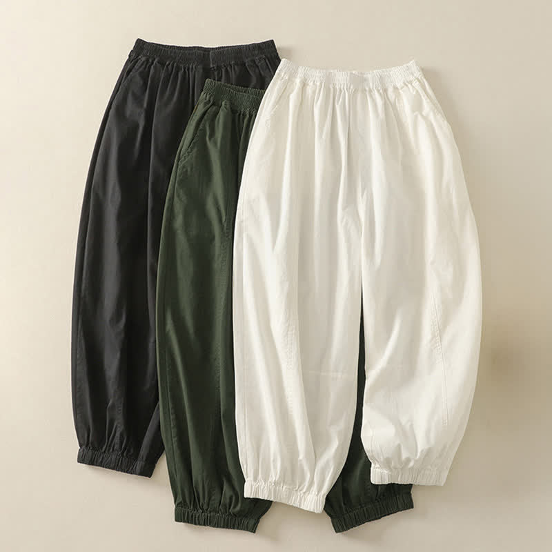 Buddha Stones Pantalones de verano informales para mujer con cintura elástica, corte ajustado y bolsillos. - image 20
