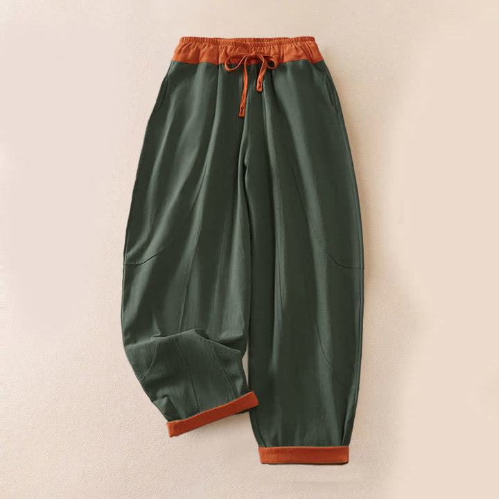 Pantalones Buddha Stones de pana de algodón con contraste de colores y forro polar térmico para mujer con bolsillos - Versión para todas las temporadas - Verde bosque - US16，UK/AU20，EU48 (3XL) - image 35