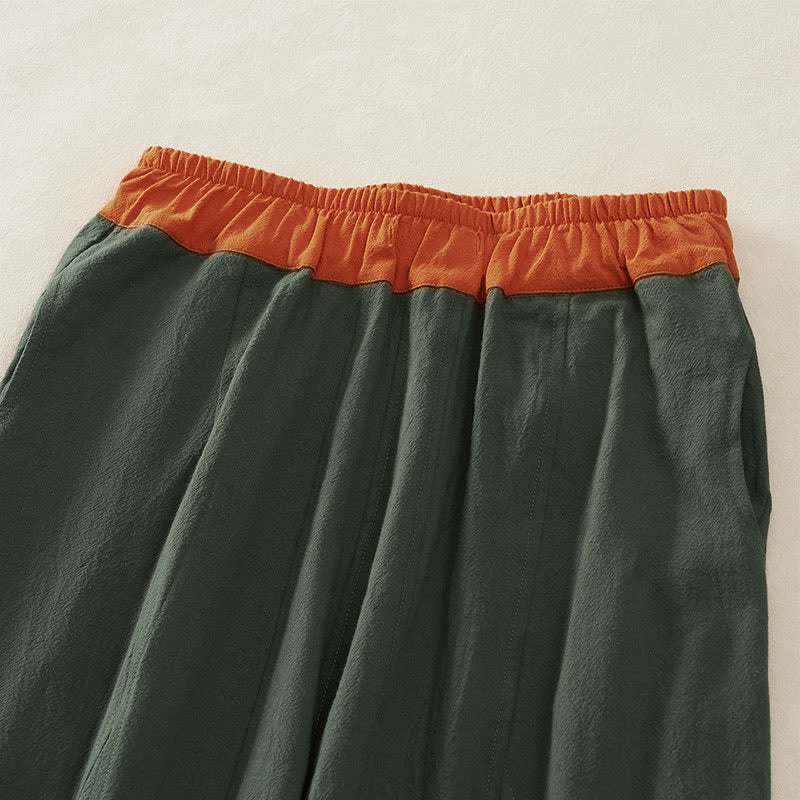 Pantalones Buddha Stones de pana de algodón con contraste de colores y forro polar térmico para mujer con bolsillos - image 38