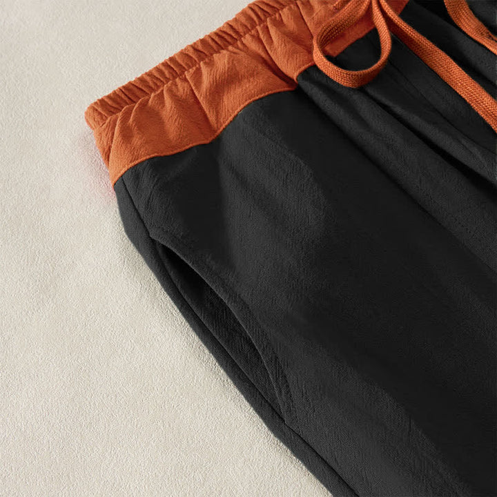 Pantalones Buddha Stones de pana de algodón con contraste de colores y forro polar térmico para mujer con bolsillos - image 42