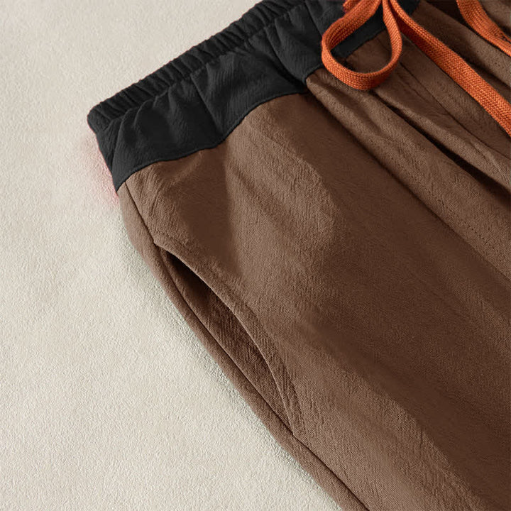 Pantalones Buddha Stones de pana de algodón con contraste de colores y forro polar térmico para mujer con bolsillos - image 48