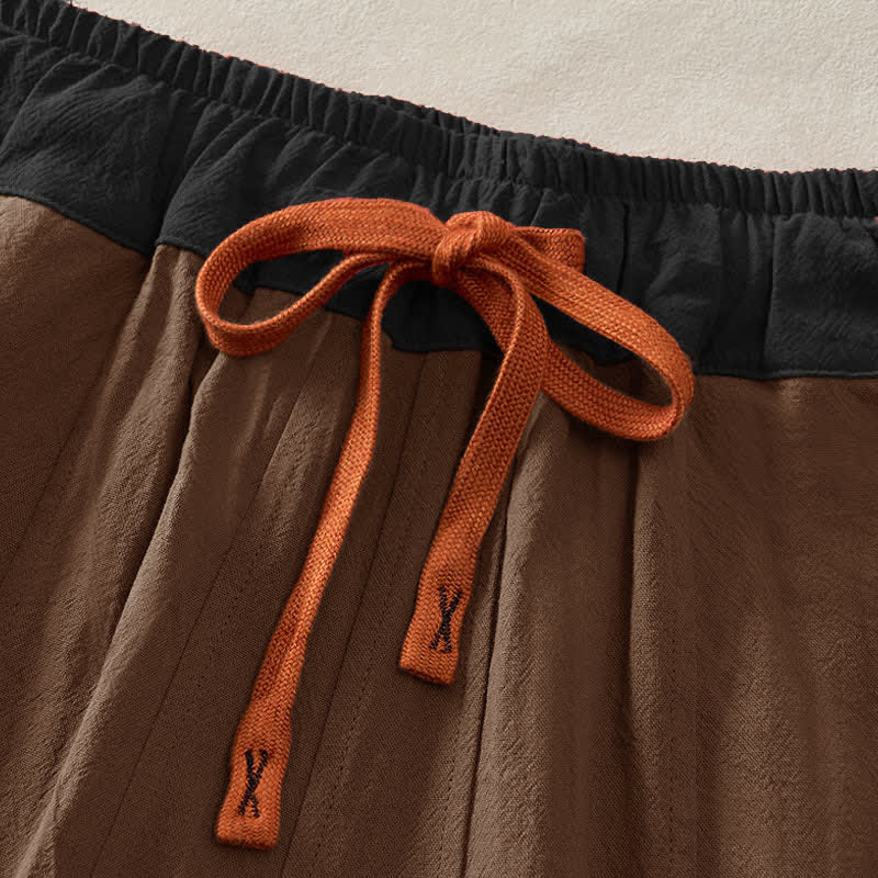 Pantalones Buddha Stones de pana de algodón con contraste de colores y forro polar térmico para mujer con bolsillos - image 49
