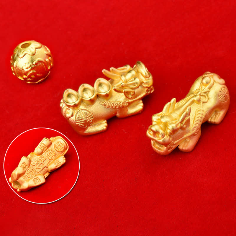 Buddha Stones Pulsera de cuentas de coraje con el personaje Pixiu Fu de ojo de tigre natural Om Mani Padme Hum - image 28