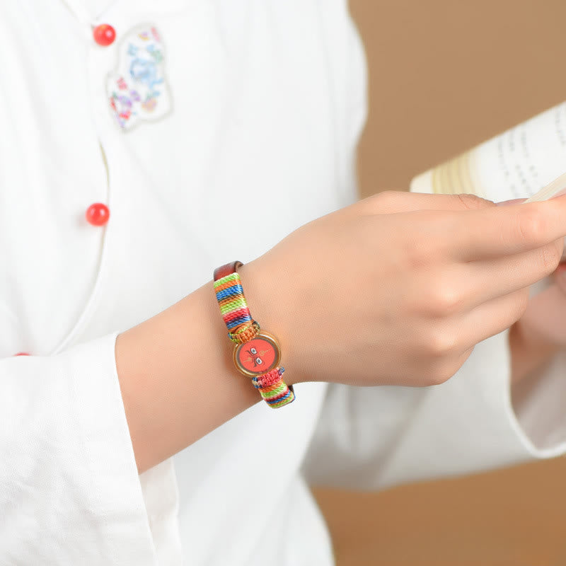 Buddha Stones Pulsera tibetana con la bendición del ojo de Buda de los cinco dioses de la riqueza de las cinco direcciones - image 9