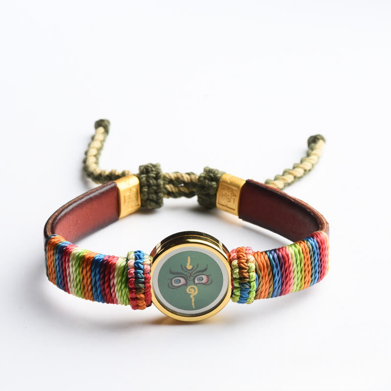 Buddha Stones Pulsera tibetana con la bendición del ojo de Buda de los cinco dioses de la riqueza de las cinco direcciones - image 6