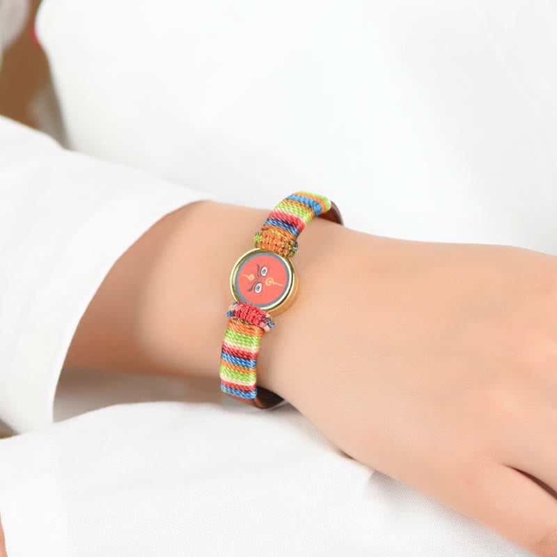 Buddha Stones Pulsera tibetana con la bendición del ojo de Buda de los cinco dioses de la riqueza de las cinco direcciones - image 12