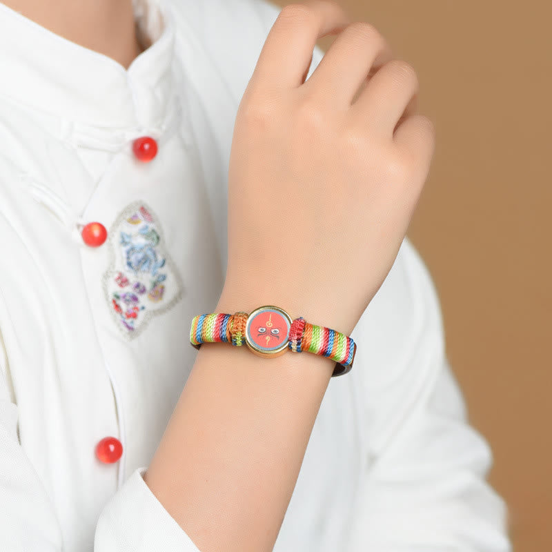 Buddha Stones Pulsera tibetana con la bendición del ojo de Buda de los cinco dioses de la riqueza de las cinco direcciones - image 11