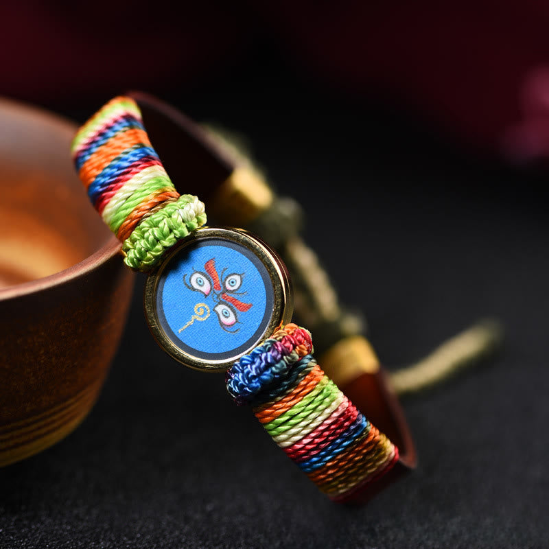 Buddha Stones Pulsera tibetana con la bendición del ojo de Buda de los cinco dioses de la riqueza de las cinco direcciones - image 14
