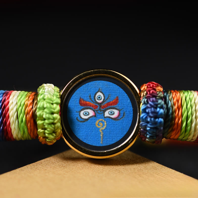 Buddha Stones Pulsera tibetana con la bendición del ojo de Buda de los cinco dioses de la riqueza de las cinco direcciones - image 15