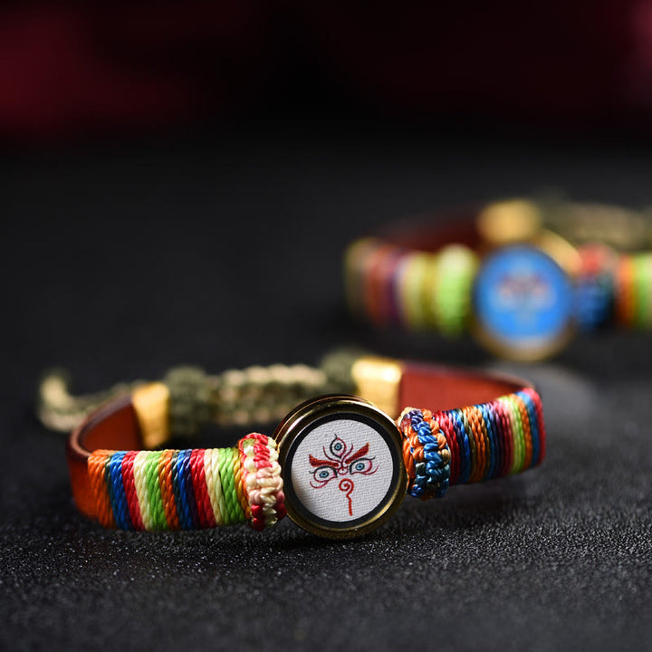 Buddha Stones Pulsera tibetana con la bendición del ojo de Buda de los cinco dioses de la riqueza de las cinco direcciones - image 18