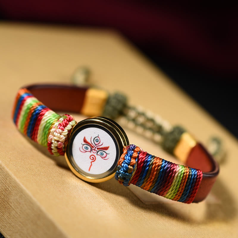 Buddha Stones Pulsera tibetana con la bendición del ojo de Buda de los cinco dioses de la riqueza de las cinco direcciones - image 17