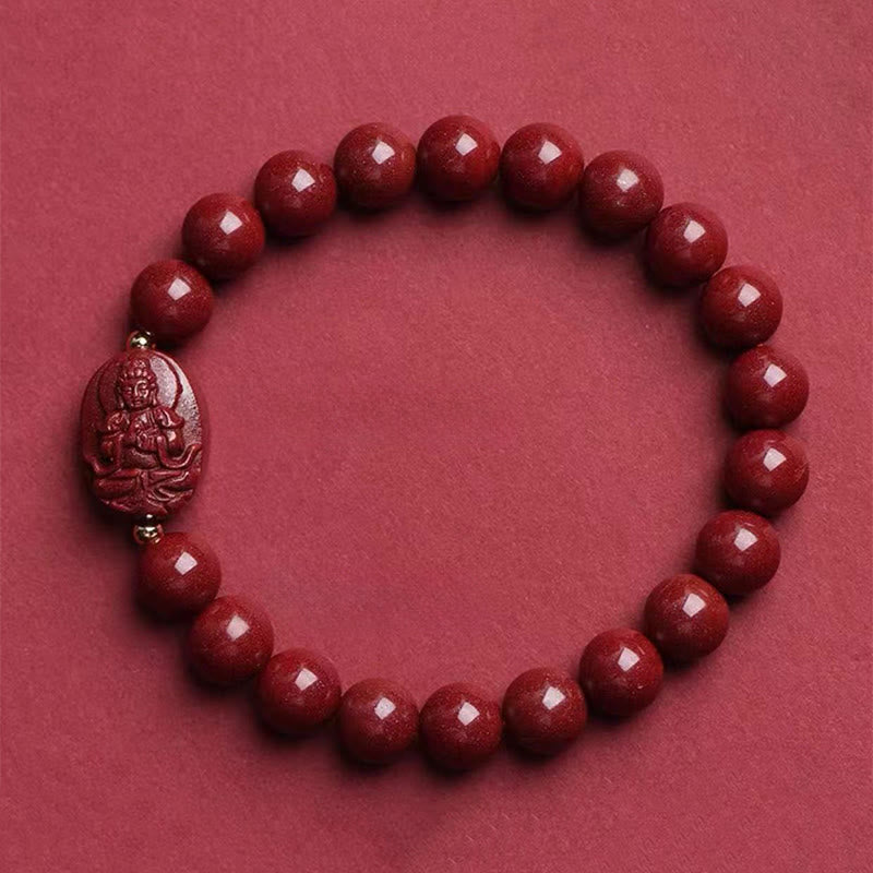 Buddha Stones Pulsera de la bendición del Buda natal del zodíaco chino con cinabrio - Cabra/Mono-Tathagata (Circunferencia de la muñeca: 15-16 cm) - image 13