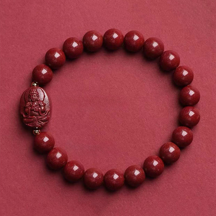 Buddha Stones Pulsera de la bendición del Buda natal del zodíaco chino con cinabrio - Cabra/Mono-Tathagata (Circunferencia de la muñeca: 15-16 cm) - image 13