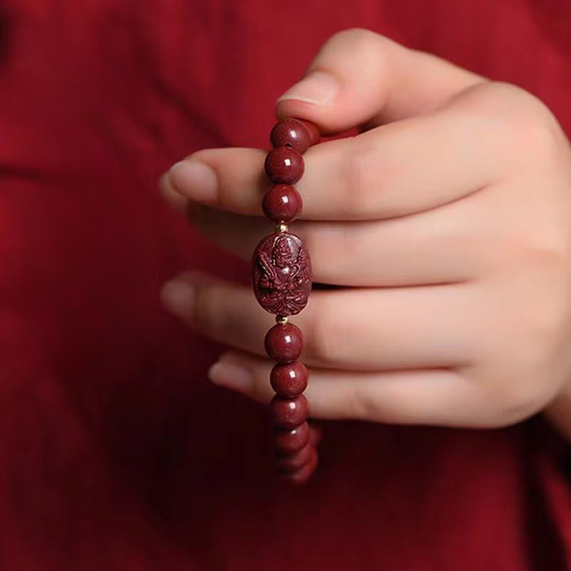Buddha Stones Pulsera de la bendición del Buda natal del zodíaco chino con cinabrio - image 11