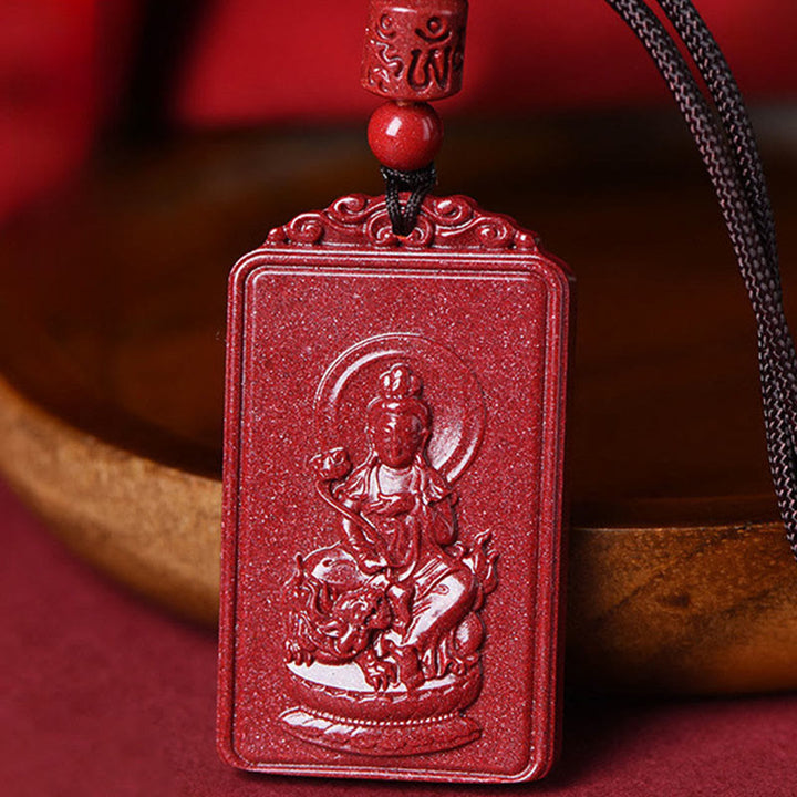 Buddha Stones Colgante de collar con la bendición del Buda natal del zodíaco chino de cinabrio - image 12