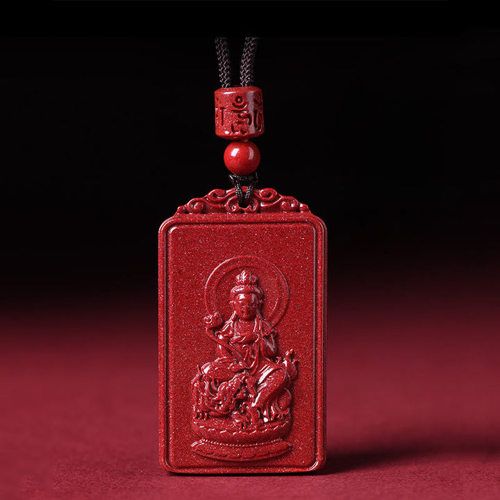 Buddha Stones Colgante de collar con la bendición del Buda natal del zodíaco chino de cinabrio - image 10