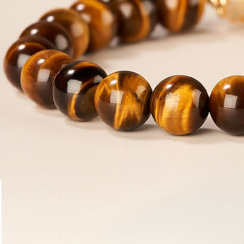 Buddha Stones Pulsera de fuerza con cuentas de citrino ojo de tigre - image 10