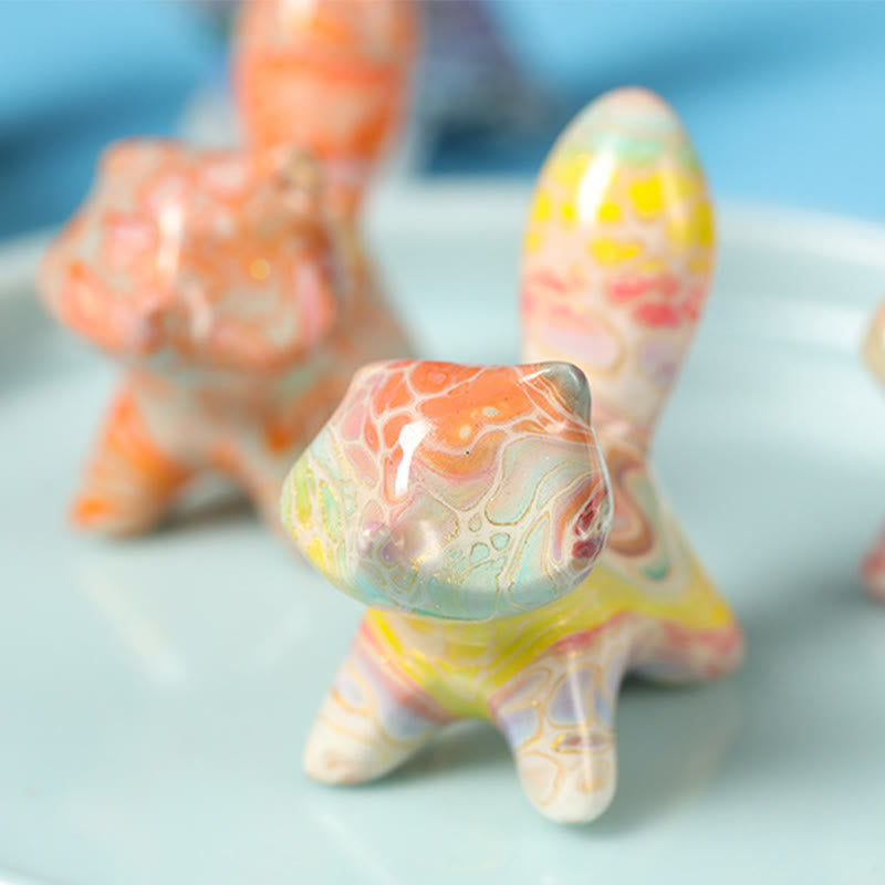 Mini Buddha Stones con forma de gato, de madera de ébano lacada, decoración artesanal para la paz, 4*2,2 cm (color aleatorio). - image 3