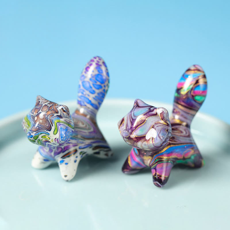 Mini Buddha Stones con forma de gato, de madera de ébano lacada, decoración artesanal para la paz, 4*2,2 cm (color aleatorio). - image 8