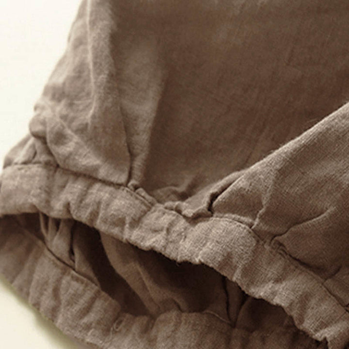 Pantalones capri de algodón estilo harén con bolsillos para mujer Buddha Stones Commute - image 3